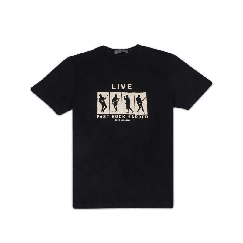 Giordano Rock Print Tee T-Shirt Pria 