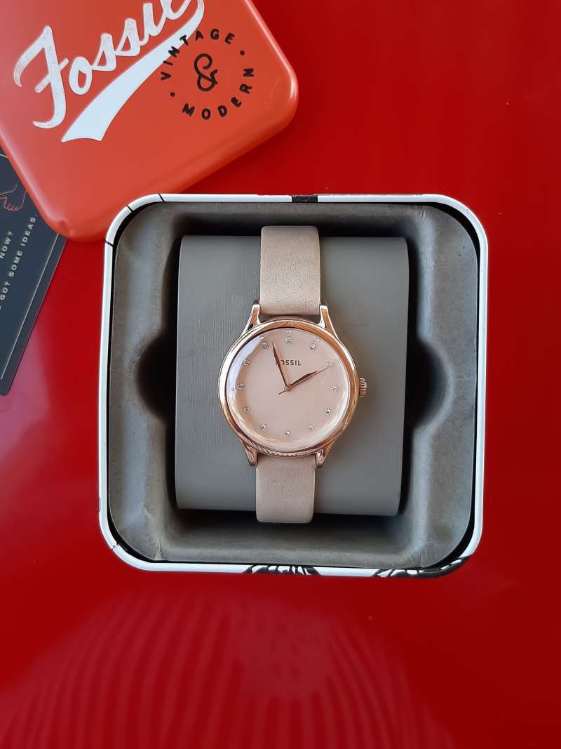 Jual Fossil Laney Three Tan Leather BQ3323 Jam Tangan wanita di