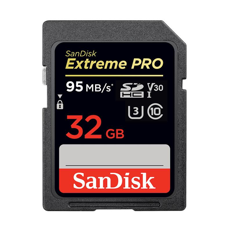 Sandisk Extreme Pro microSDHC Memory Card [32GB/V30/U3/C10/UHS-1/RW  95-90Mbps/SDSQXXG-032G-GN6MA]