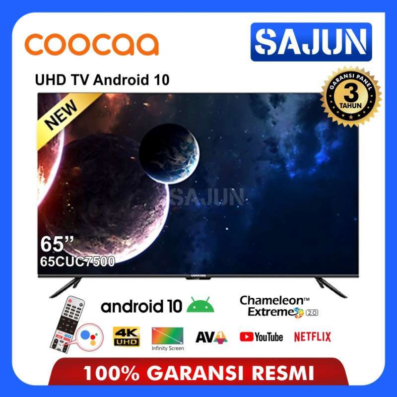 Jual Coocaa Smart Tv 65 Inch 4k Uhd Tv Android 10 0 65cuc7500 Terbaru Juli 2021 Blibli