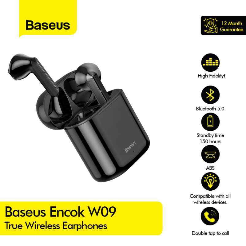 Promo BASEUS Encok True Wireless Earphones W09 NGW09 Hitam
