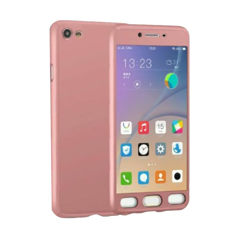 Jual OEM 360 Hardcase Casing for Oppo F1s or A59 - Rose Gold + Free Tempered