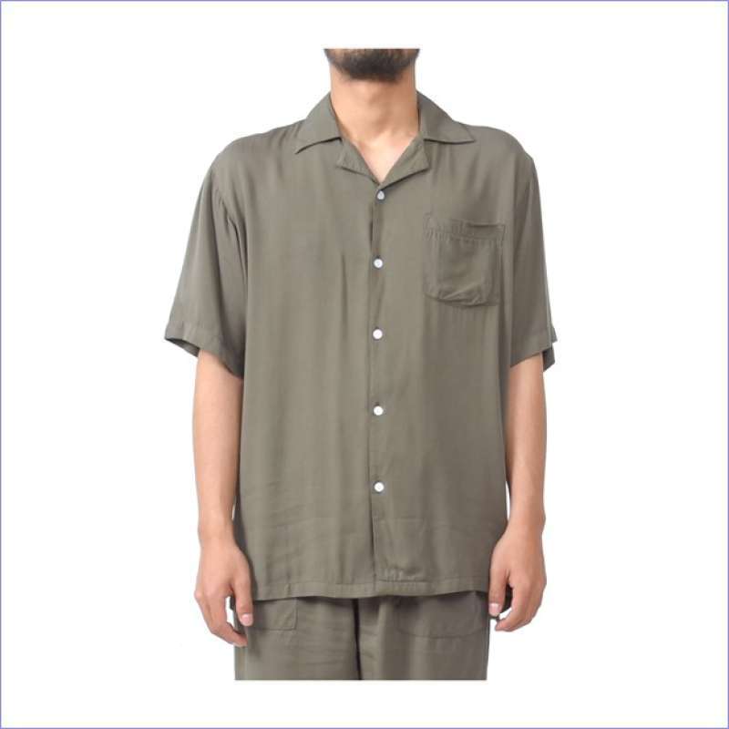 Jual HS012 Olive Green Hawaiian Shirt 
