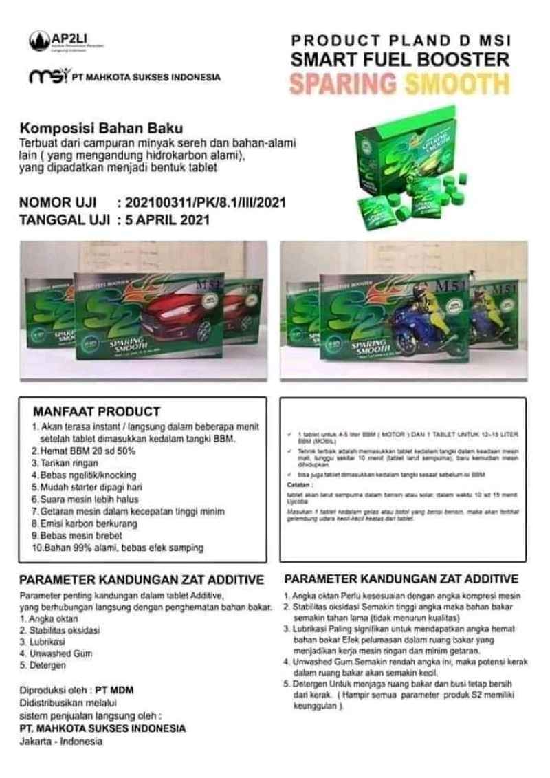 Jual penghemat bbm msi/ sparing smooth 