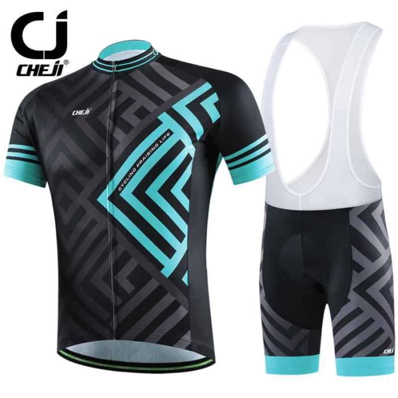Promo Cheji Baju Sepeda Pria 1 Set Men s Cycling Blue Prism Jersey bib Diskon 7 Di Seller Yoshi Cisauk Kab. Tangerang Blibli