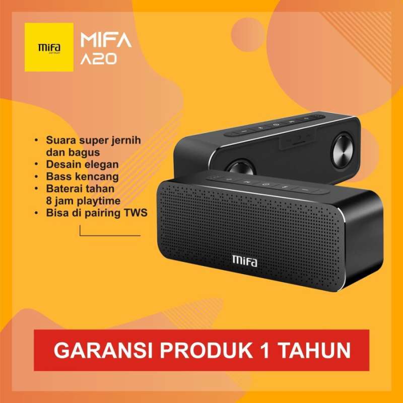 Jual MiFa A20 Bluetooth Speaker Stereo Portable HiFi 30W HD Bass
