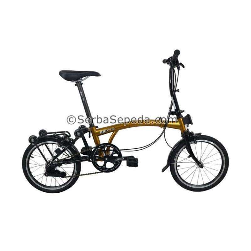 Jual Free Ongkir Jabodetabek 3Sixty M3S Gold Black Sepeda Lipat