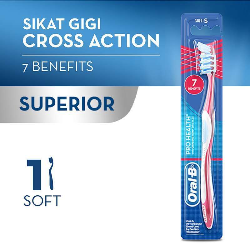 SMG/JOG/SOLO - Oral-B Cross Action Pro-Health Superior Clean Sikat Gigi  Medium