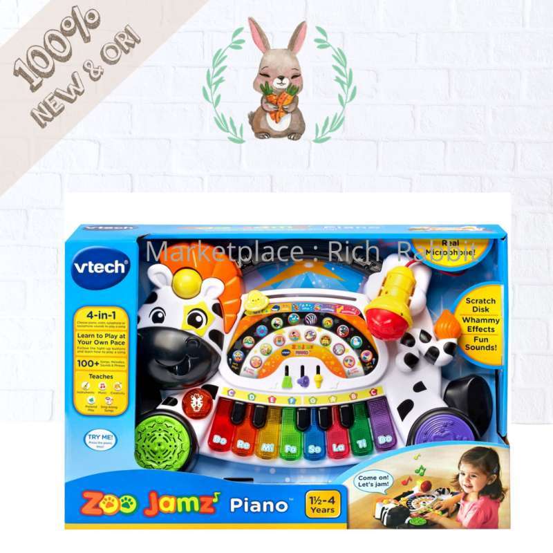 Jual VTech Zoo Jamz Piano Mainan Edukasi Anak Piano Karakter Zebra