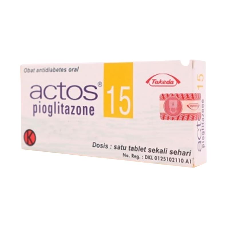 actos pioglitazone obat antidiabetes oral 15 mg 7 tablet
