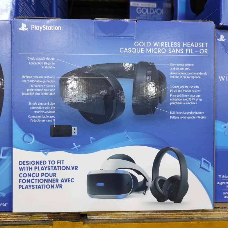 GOLD WIRELESS HEADSET ROF PS4 - PS3 