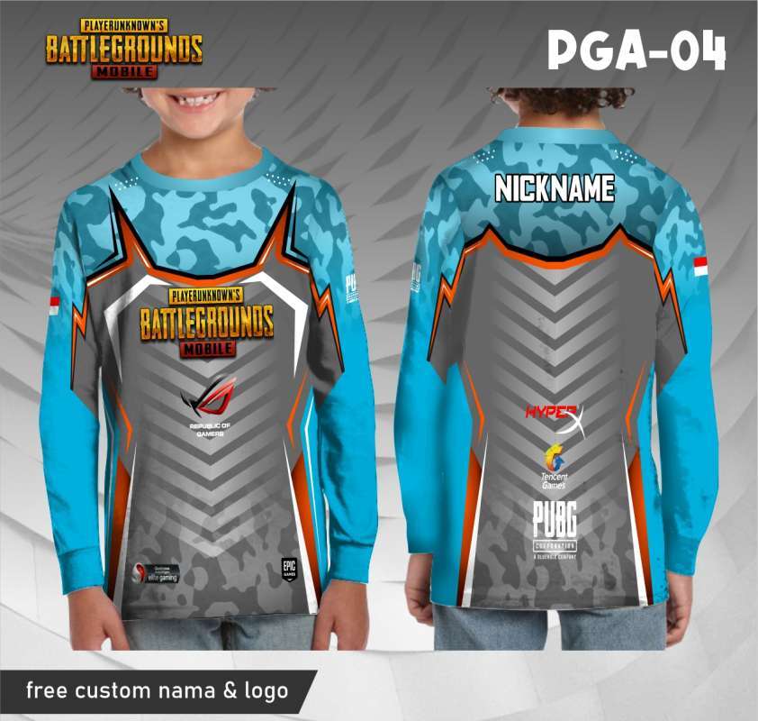 Jersey playerunknow's battleground mobile legends baju game ml anak kaos  gamer lengan panjang