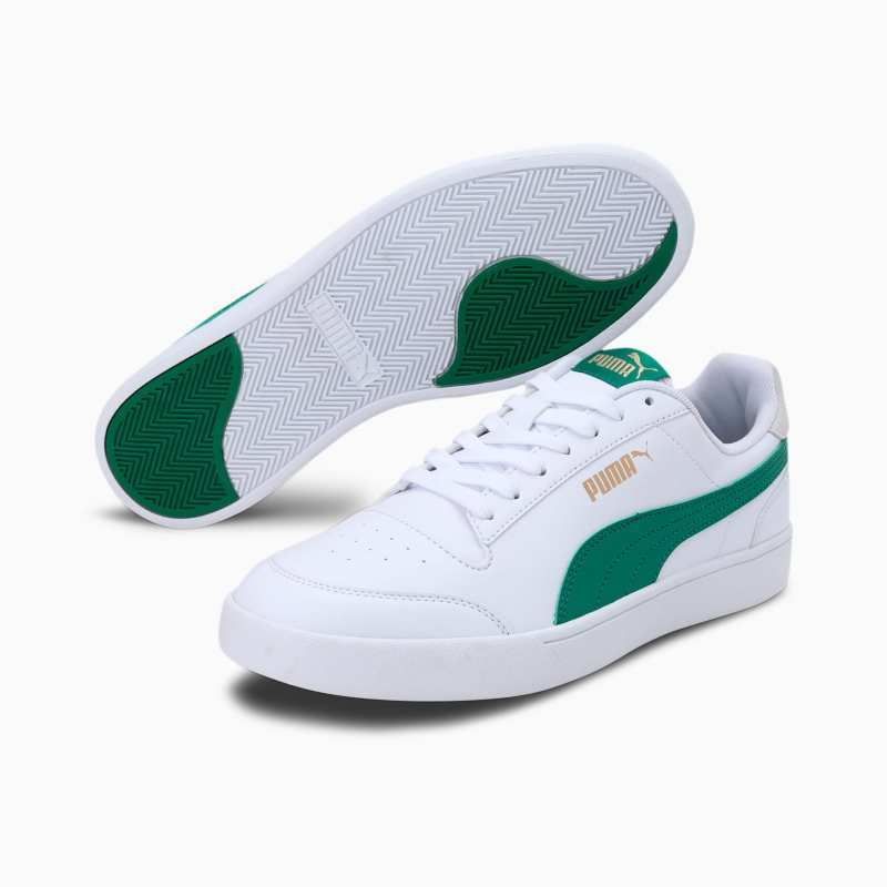 Puma white new arrivals green shoes