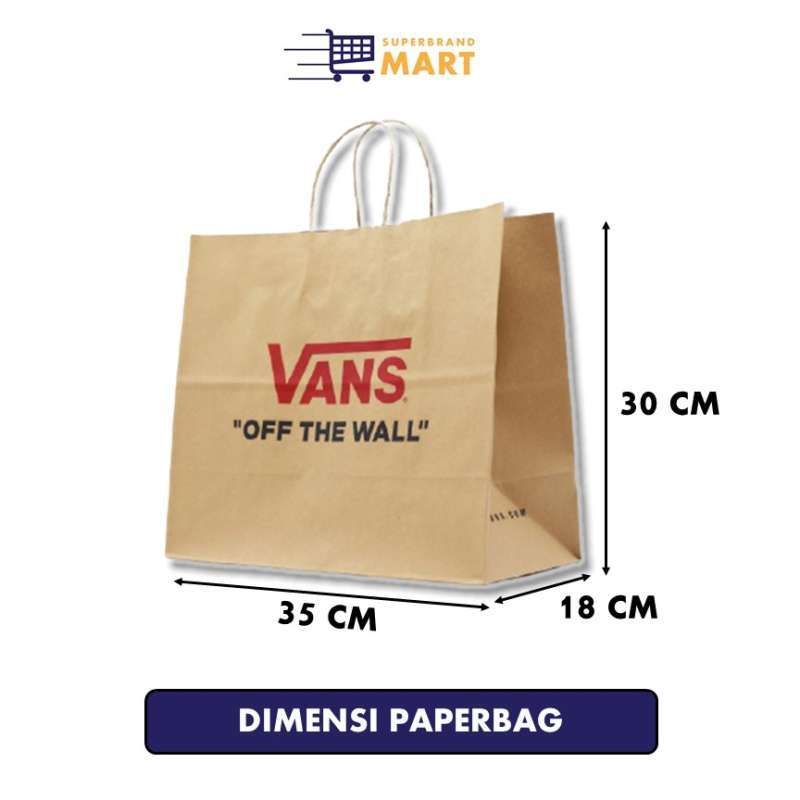 Jual Paper Bag Vans Coklat Polos 