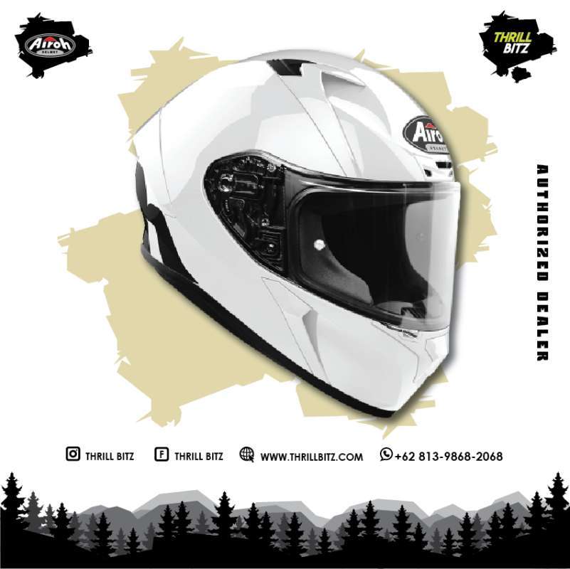 Jual Helm Airoh Valor Helmet Color White Gloss Size L di Seller