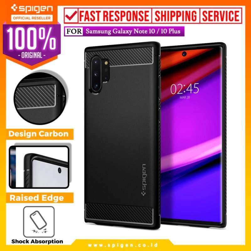 Case Galaxy Note 10 Plus Note 10 Spigen Carbon Fiber Rugged Armor