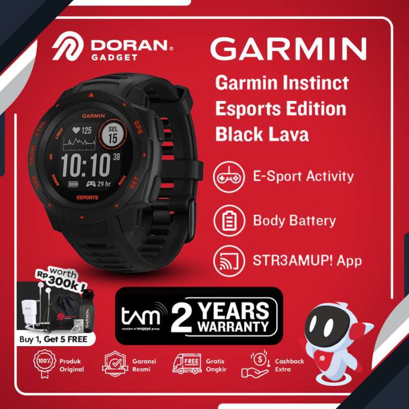 Jual Garmin Instinct Esports Edition Garansi Resmi Tam Di Seller Doran Gadget Official Store Doran Gadget Kota Surabaya Blibli