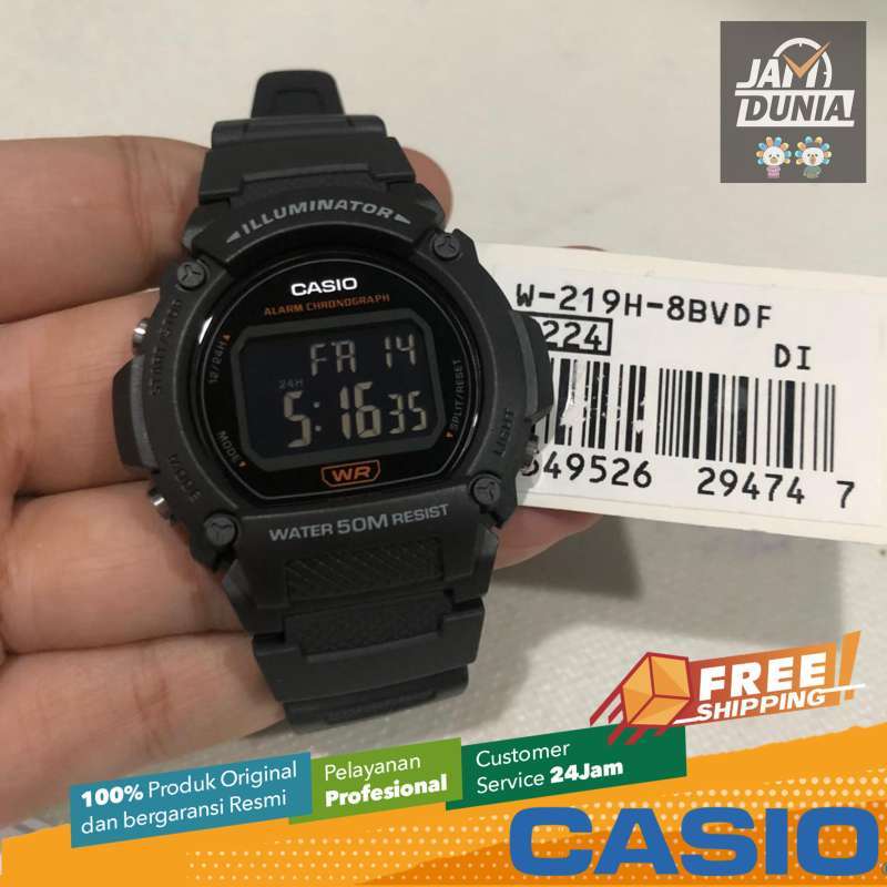 Jual CASIO ORIGINAL - CASIO W-219H-8BVDF - JAM TANGAN PRIA JAM PRIA NG -  RUBBER CASIO W-219H-8B W 219H 8B 219 H W219 di Seller JAMDUNIA Official  Store - Kota Tangerang Selatan,