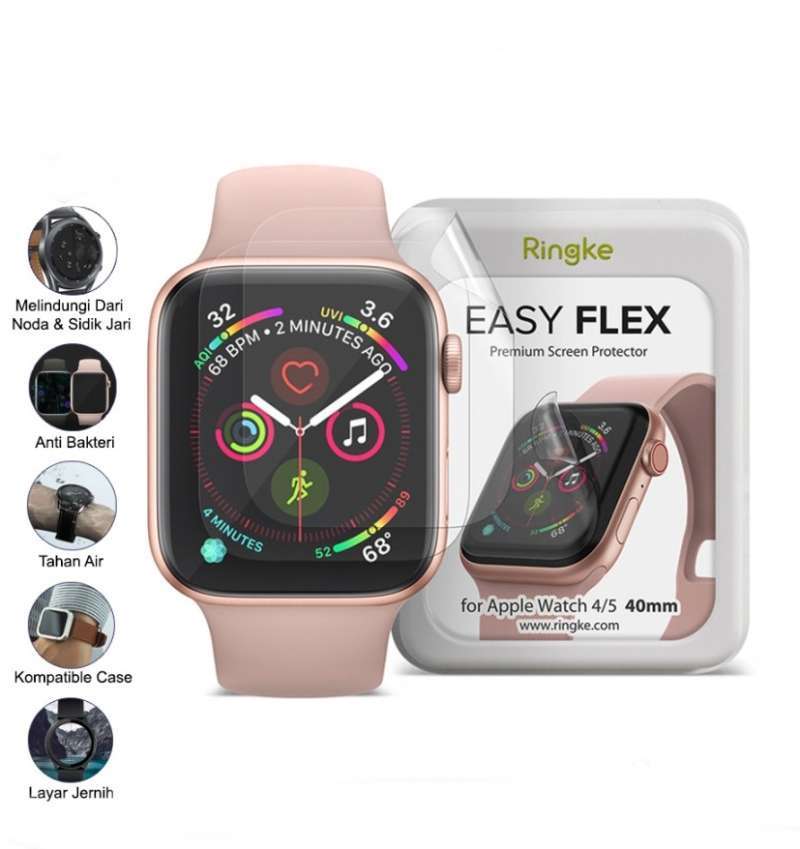 Promo Ringke Apple Watch 4 Watch 5 Easy Flex Screen Protector Anti