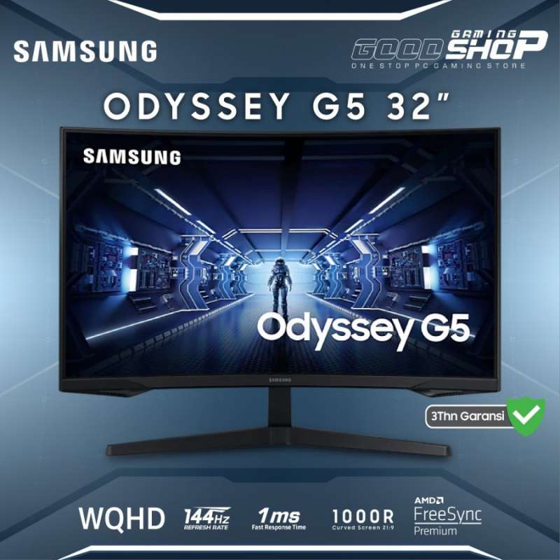 MONITOR SAMSUNG LED 27 LC27G55TQWLXPE CURVO 1000R GAMING 2K 144HZ 1MS