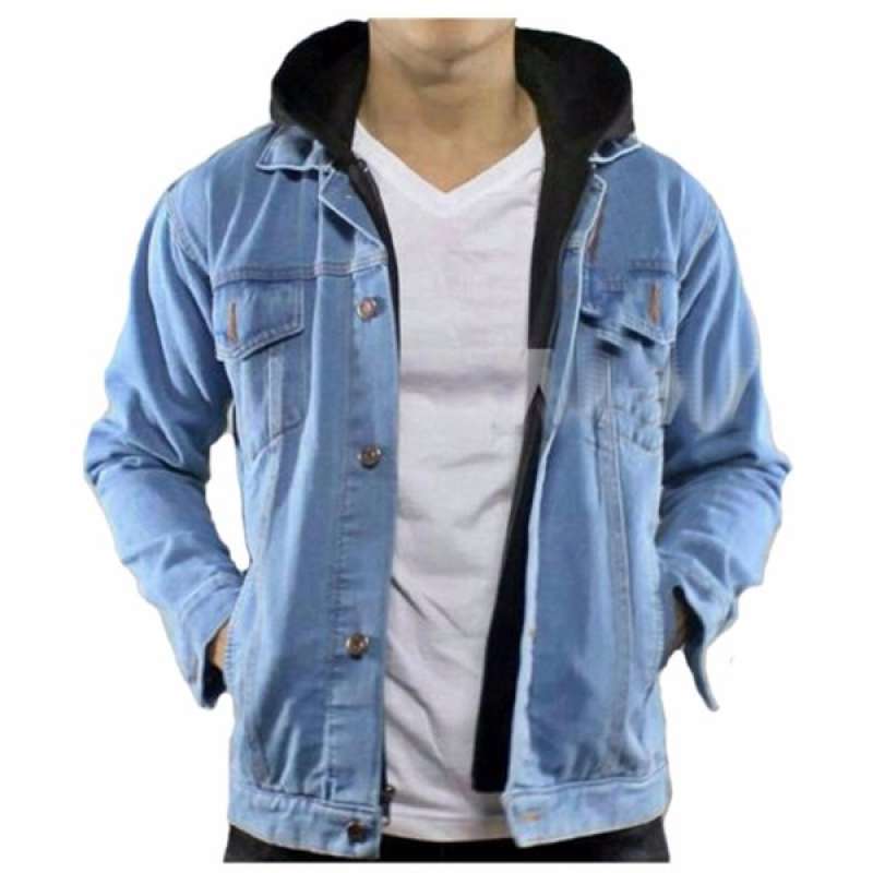 Jaket denim hoodie new arrivals