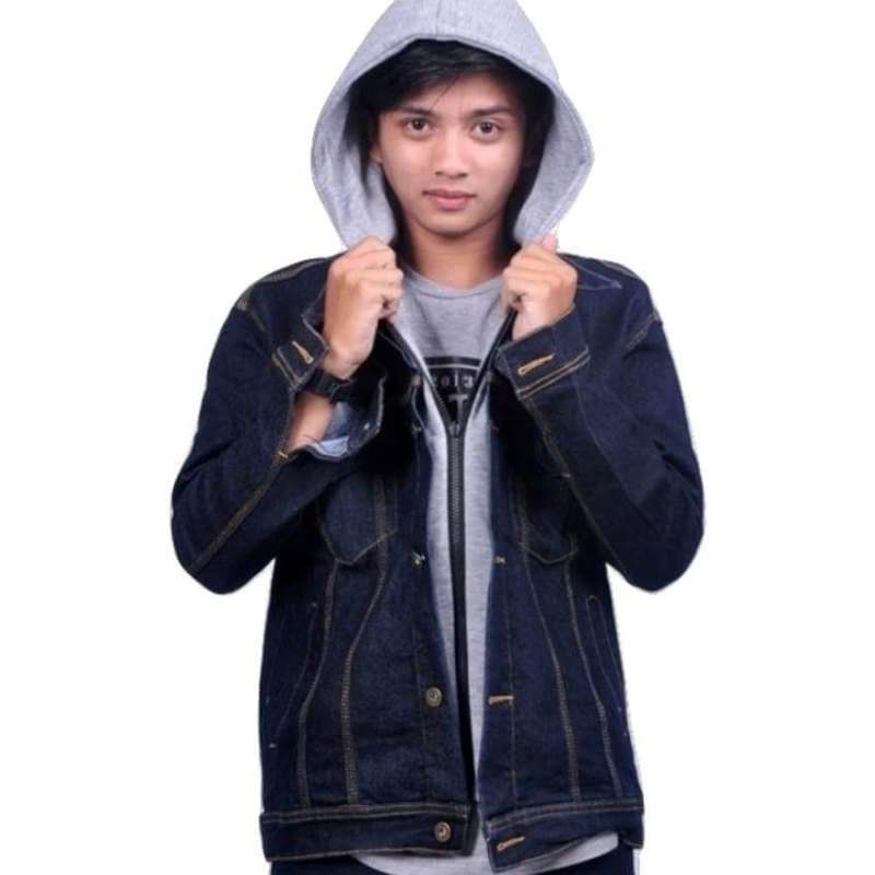 Promo JAKET JEANS HOODIE PRIA JACKET 