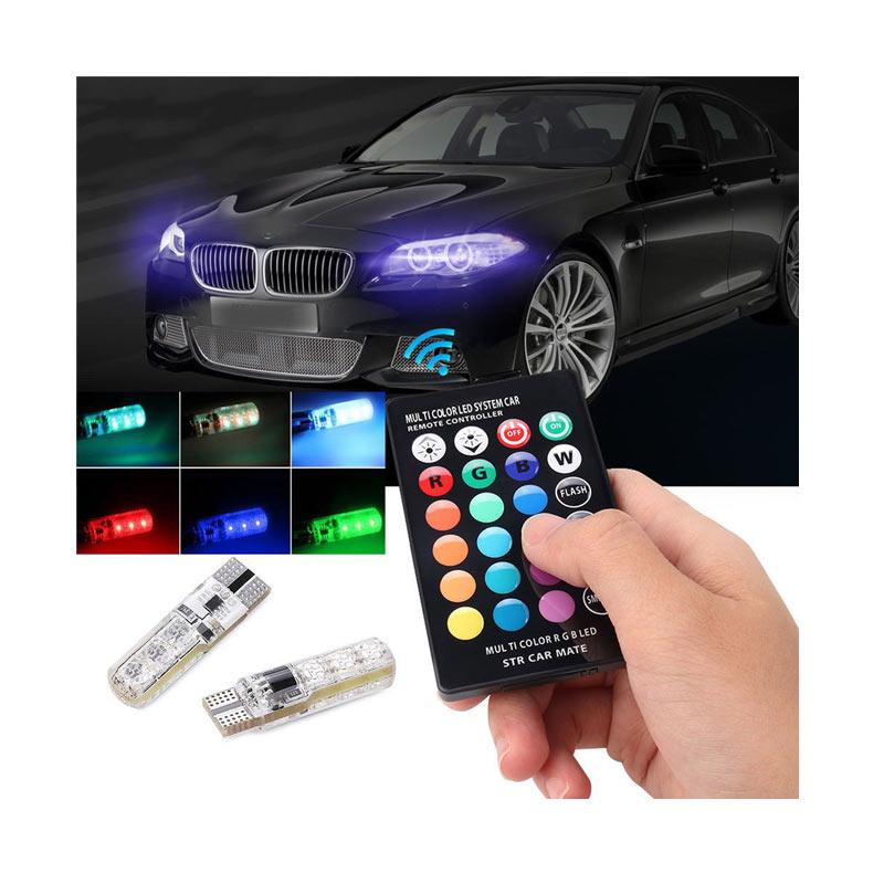 virgo racing t10 rgb led lampu mobil