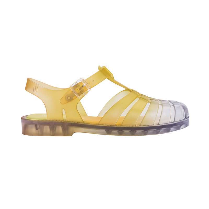 clear yellow shoes