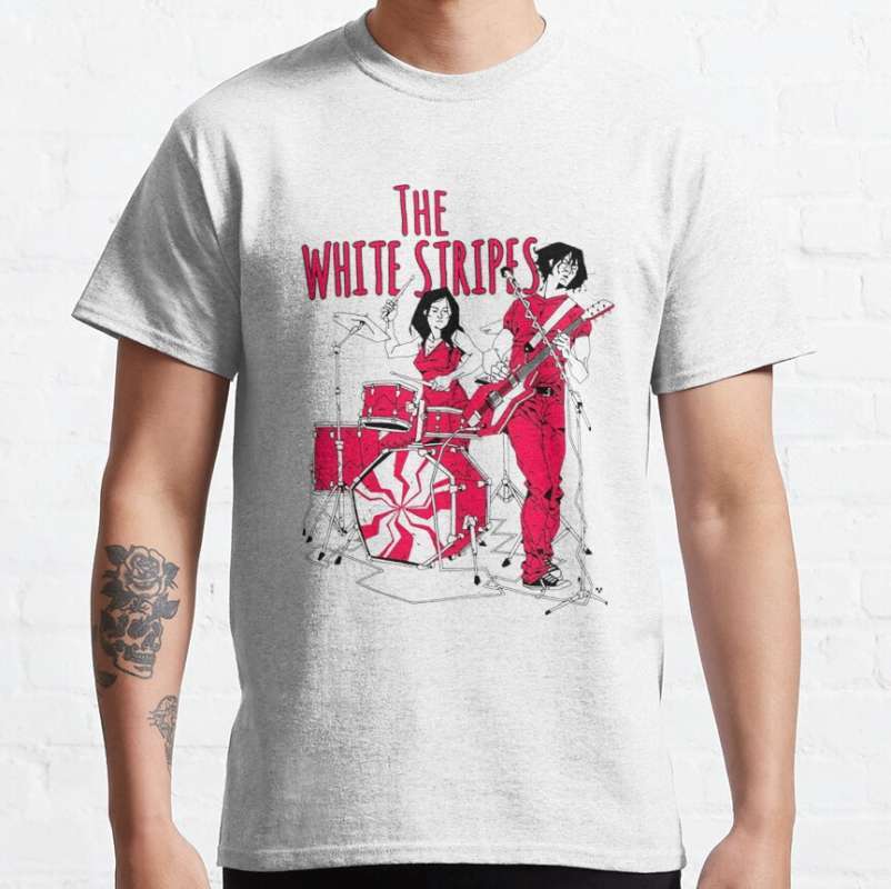 Promo Kaos the white stripes T-Shirt 