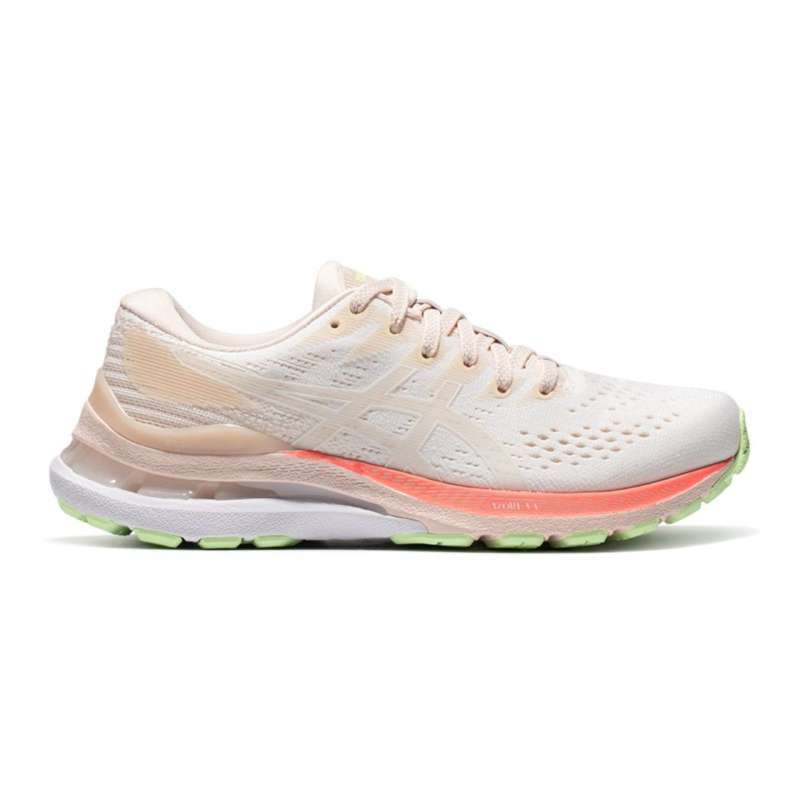 white and pink asics