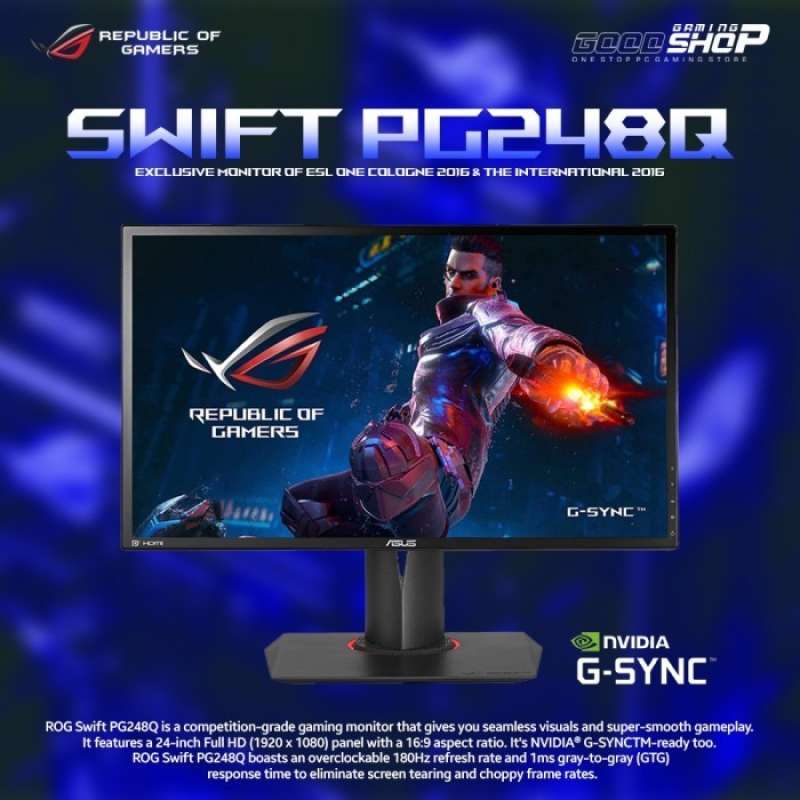 Monitor Asus Asus Rog Pg248q 180hz Gaming Monitor Asus Pg248q