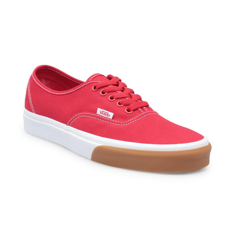 all red authentic vans