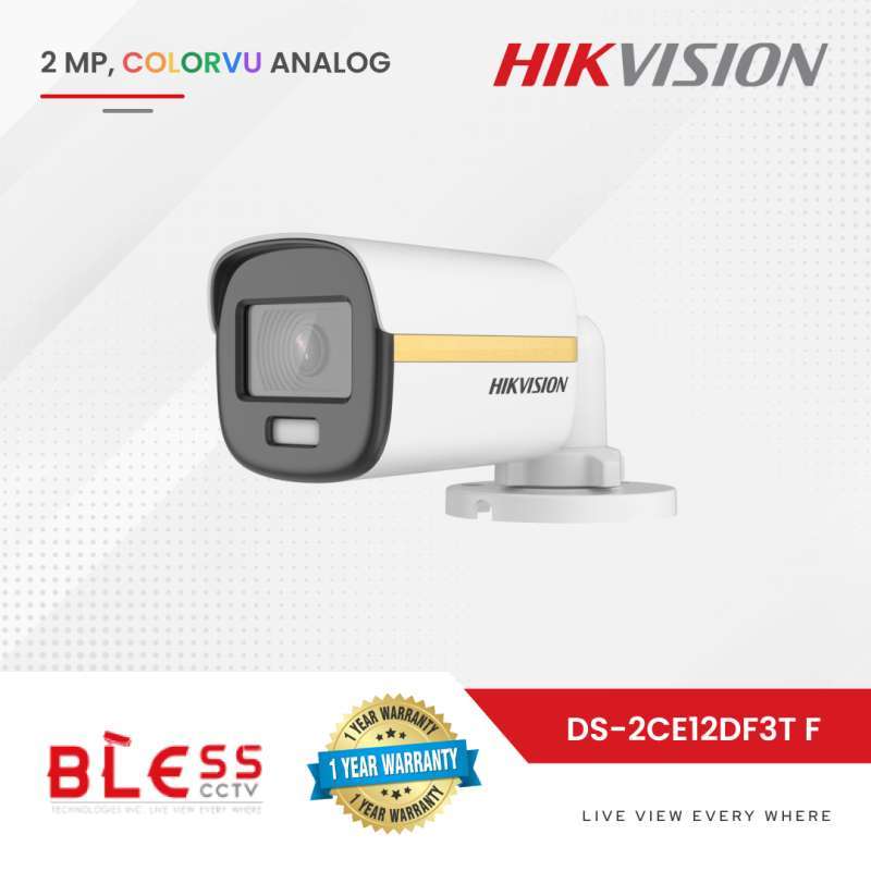 Jual HIKVISION DS-2CE12DF3T F, 2MP COLORVU ANALOG CAM di Seller Bless_CCTV  - Kenanga-2, Kota Tangerang | Blibli