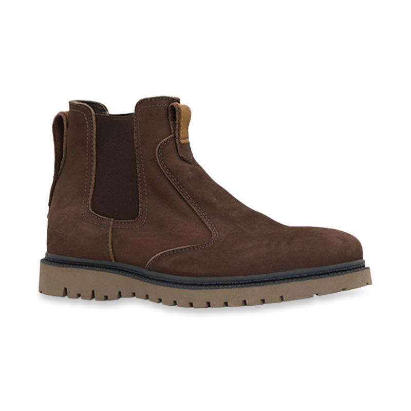 Borsa Prestige Presley Sepatu Chelsea Boots Pria Dark Brown