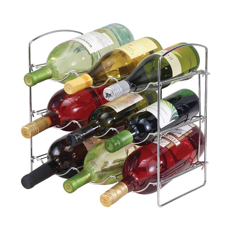 Jual Interdesign Clico 9 Chrome Wine Rack Silver Murah Maret Interdesign Clico 9 Chrome Wine Rack