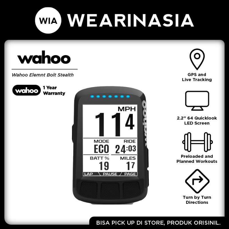 Jual Wahoo Elemnt Bolt Stealth Black 