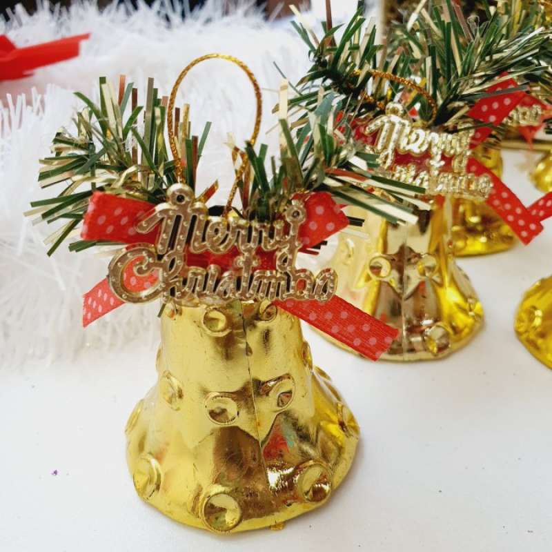 Promo Lonceng Natal Besar isi 6 Hiasan Parcel Hampers Pita Natal Murah Sale - RANDOM di Seller Ms. AR Store - Kota Jakarta Pusat, DKI Jakarta | Blibli
