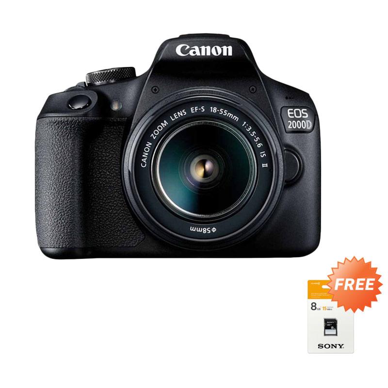 Jual Canon Eos 2000d Kit 18 55mm Is Ii Kamera Dslr Black Free Memory Sony 8 Gb Online November 2020 Blibli
