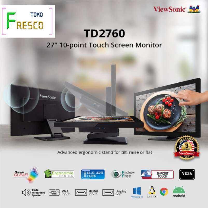 Jual Monitor Touch Screen 27 ViewSonic 