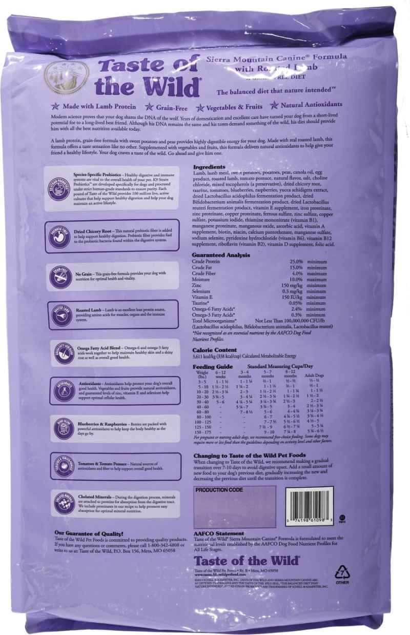 taste of the wild roasted lamb