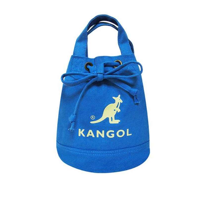 canvas diagonal back bucket bag 