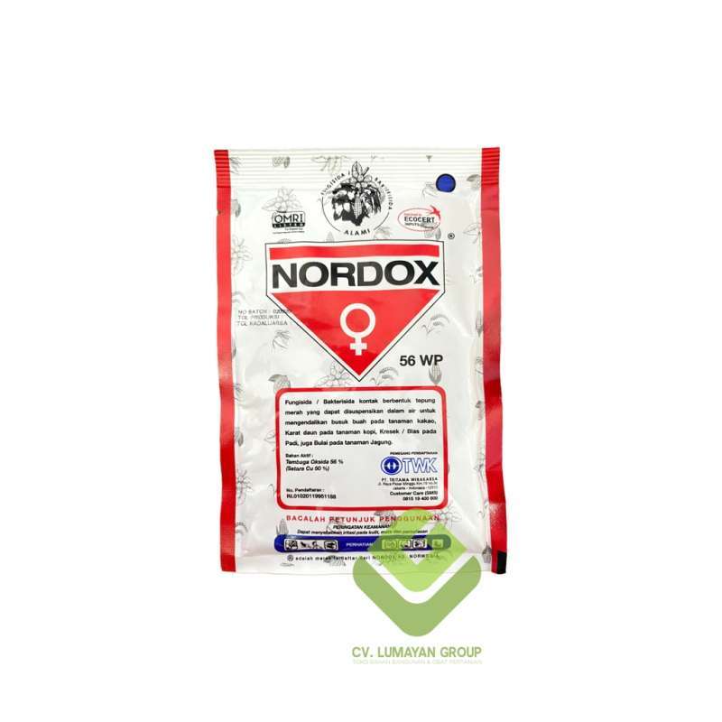 Fungisida Nordox 56WP 100gr - Tembaga Oksida - Bakterisida - Pembasmi Karat  Daun - Pengendali Bulai Jagung - Pengendali Blas Padi