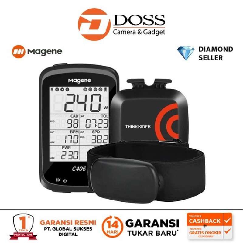 Promo Magene C406 Bike Computer Black 