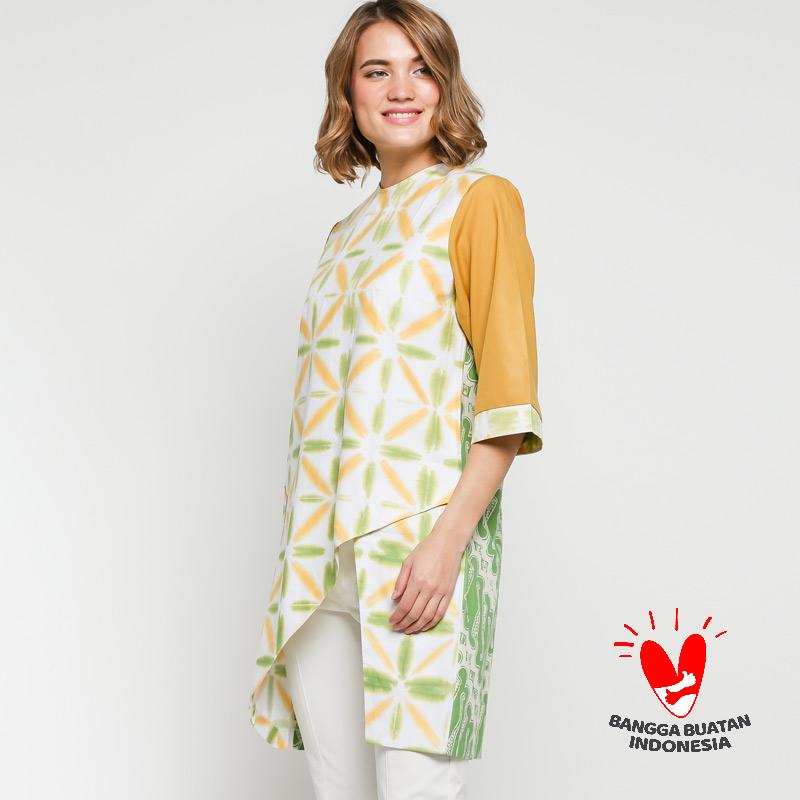 Jual Avara Blus Panjang Asimetris Shibori Dan Batik Cirebon Atasan Wanita Terbaru Juni 2021 Blibli