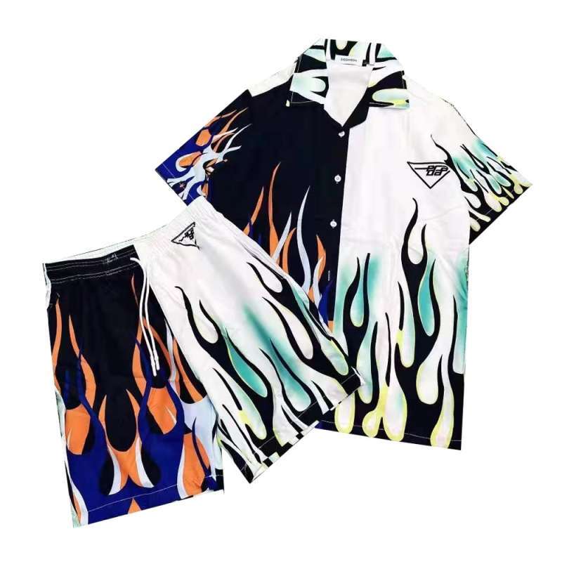 Jual BAJU SET PRIA Flame Print Men's 