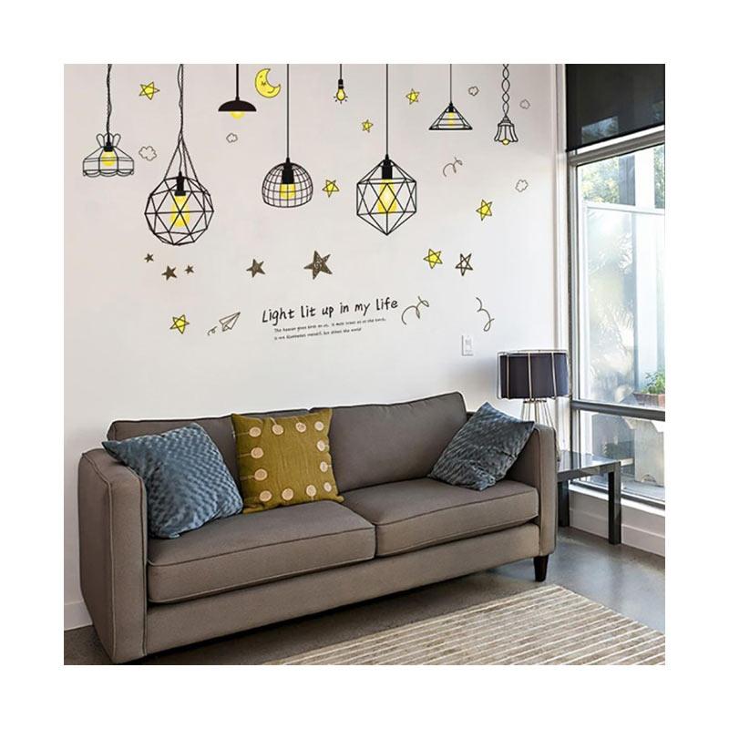 Bluelans Modern Star Moon Wallpaper Background Baby Room Home Office Wall Sticker Decor