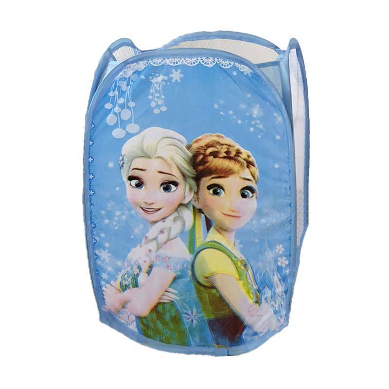 Jual Lucky Bird Motif Frozen Hamper Keranjang Baju Kotor Biru