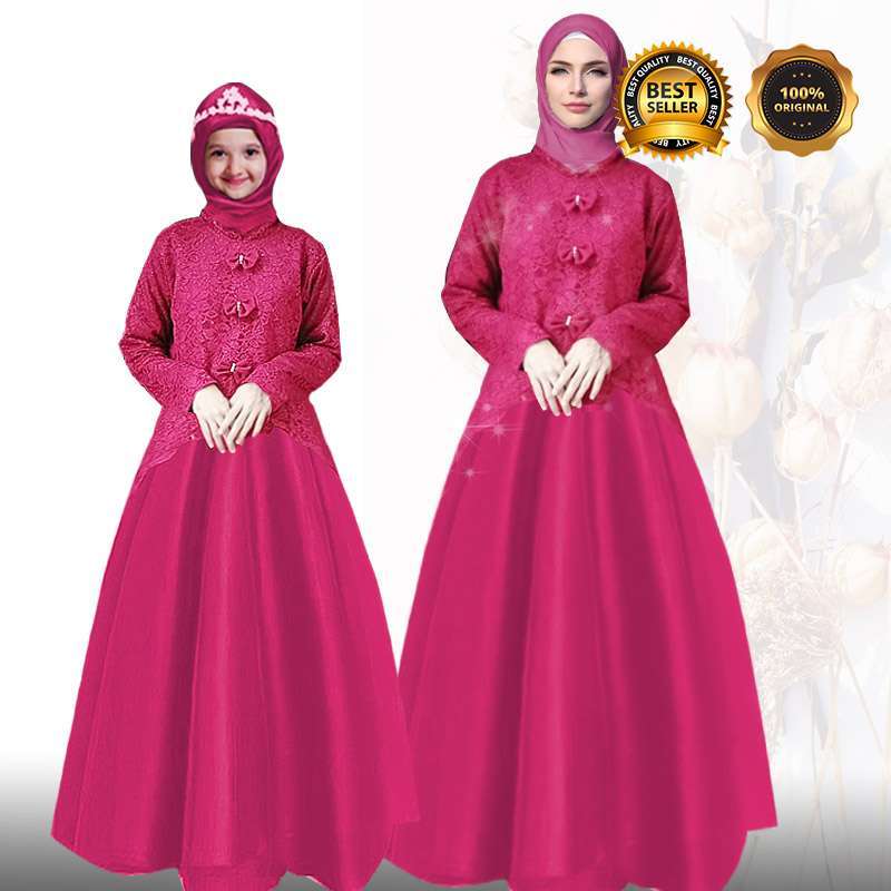 Promo Baju Muslim Gamis Brokat Couple Muslimah Baju Pesta Agnes Maryam Maxi Dress Couple Brokat Premium Original Kebaya Brokat Anak Ibu Terbaru Xl Navy Di Seller Alaidrous Official Store