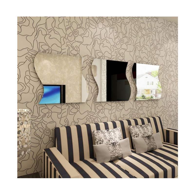 Jual Bluelans Set Diy Removable Home Room Wall Mirror Sticker Art