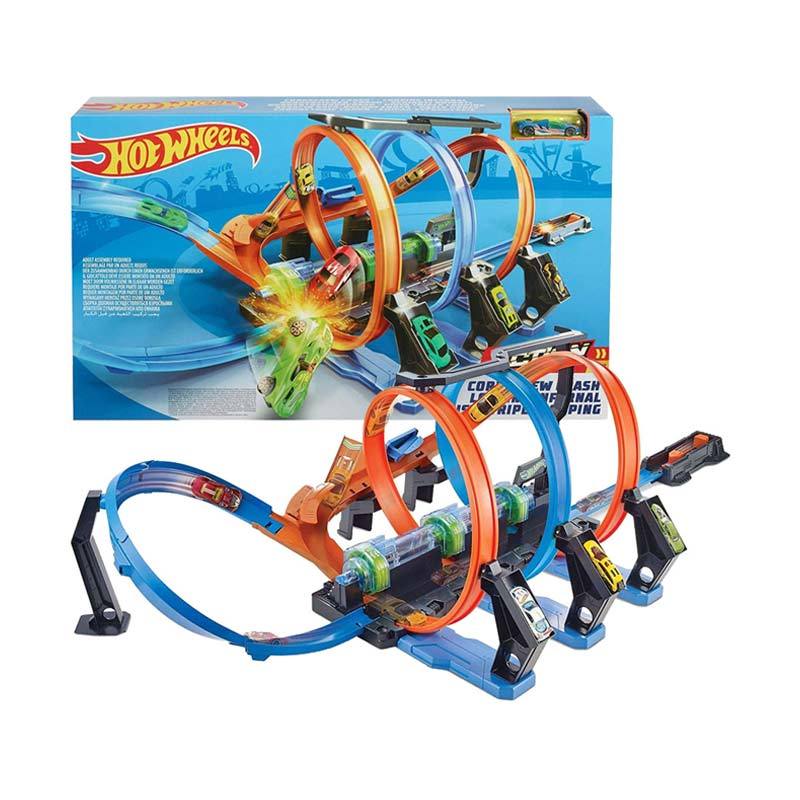 hot wheels corkscrew crash video